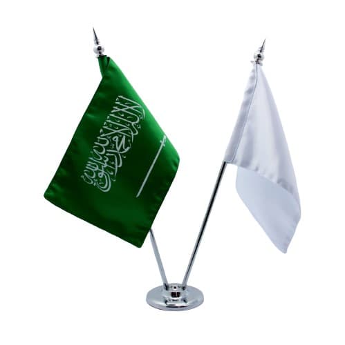 سارية علم مزوج  مكتبية فاخرة فضي